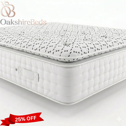 Close-up of a luxury pillow top mattress surface showing the plush breathable fabric designed for a soft, premium feel and pressure relief.
