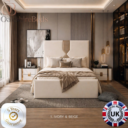 Ailbhe Verte Bed UK | Luxury Upholstered Storage Bed | OakshireBeds