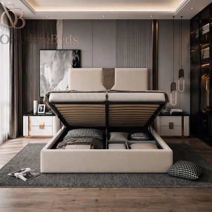 Ailbhe Verte Bed UK | Luxury Upholstered Storage Bed | OakshireBeds