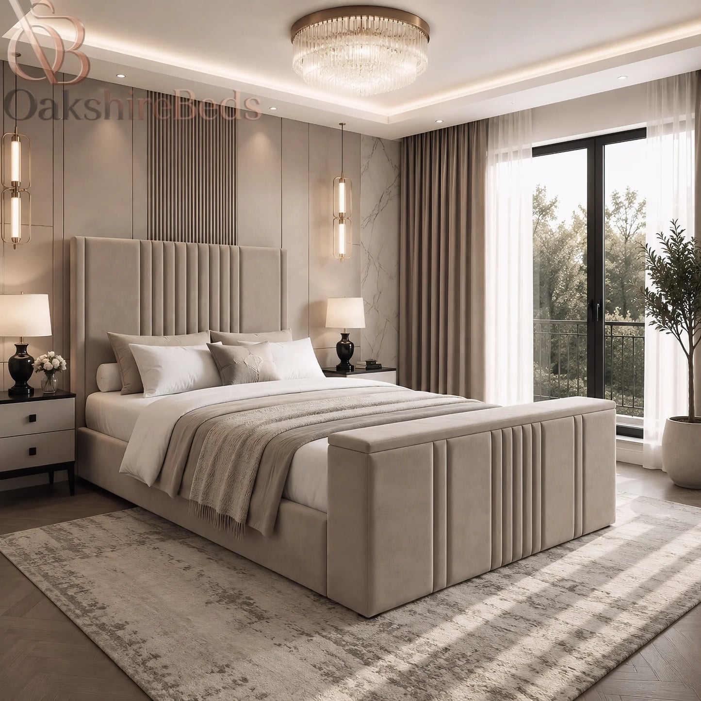 Alba TV Bed – Upholstered TV Bed with Lift Mechanism UK