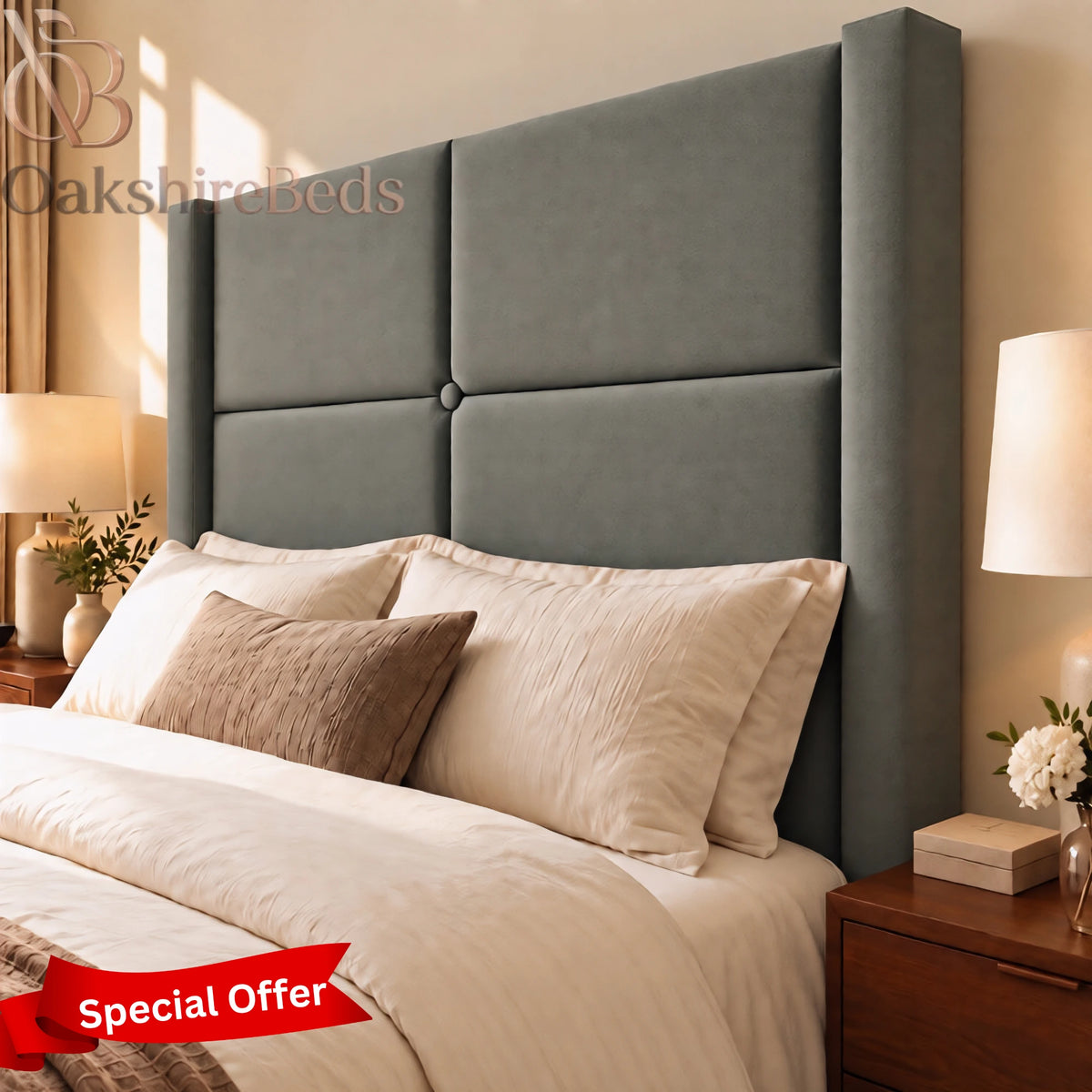 Alcott Floor-Standing Headboard | OakshireBeds
