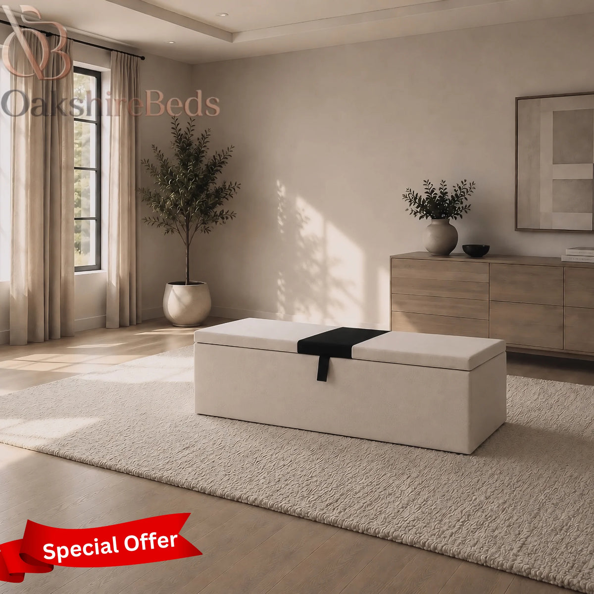Ascot Blanket Box – Contemporary Upholstered Bedroom Storage
