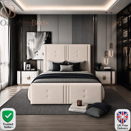 Astor Ottoman UK Bed| Luxury Upholstered Storage Bed | OakshireBeds