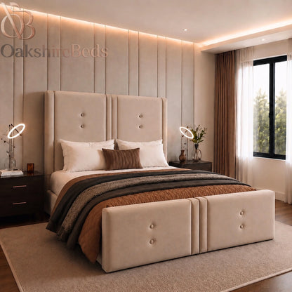 Astor Ottoman UK Bed| Luxury Upholstered Storage Bed | OakshireBeds