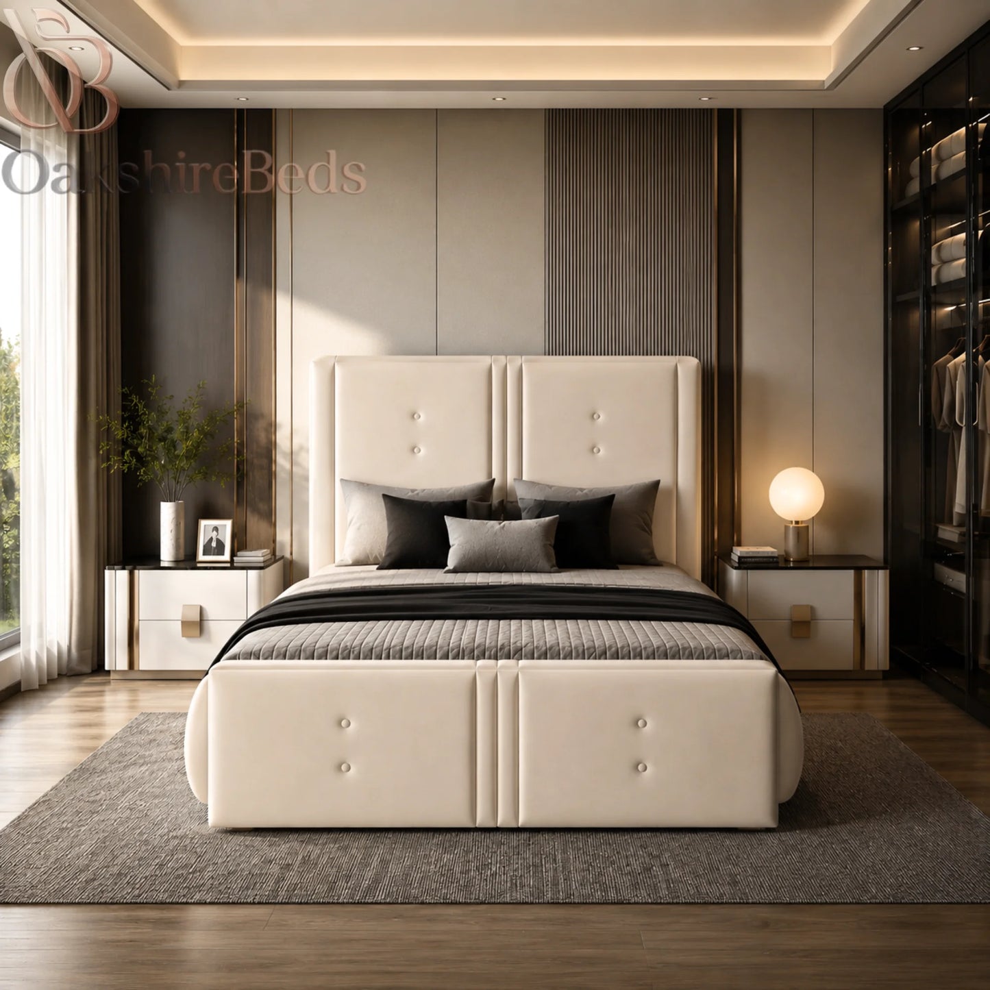 Astor Ottoman UK Bed| Luxury Upholstered Storage Bed | OakshireBeds