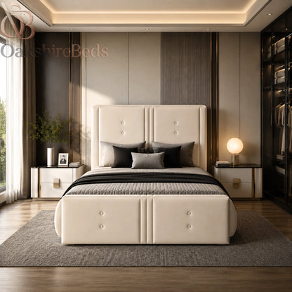 Astor Ottoman UK Bed| Luxury Upholstered Storage Bed | OakshireBeds