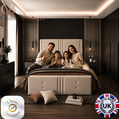 Astor Ottoman UK Bed| Luxury Upholstered Storage Bed | OakshireBeds