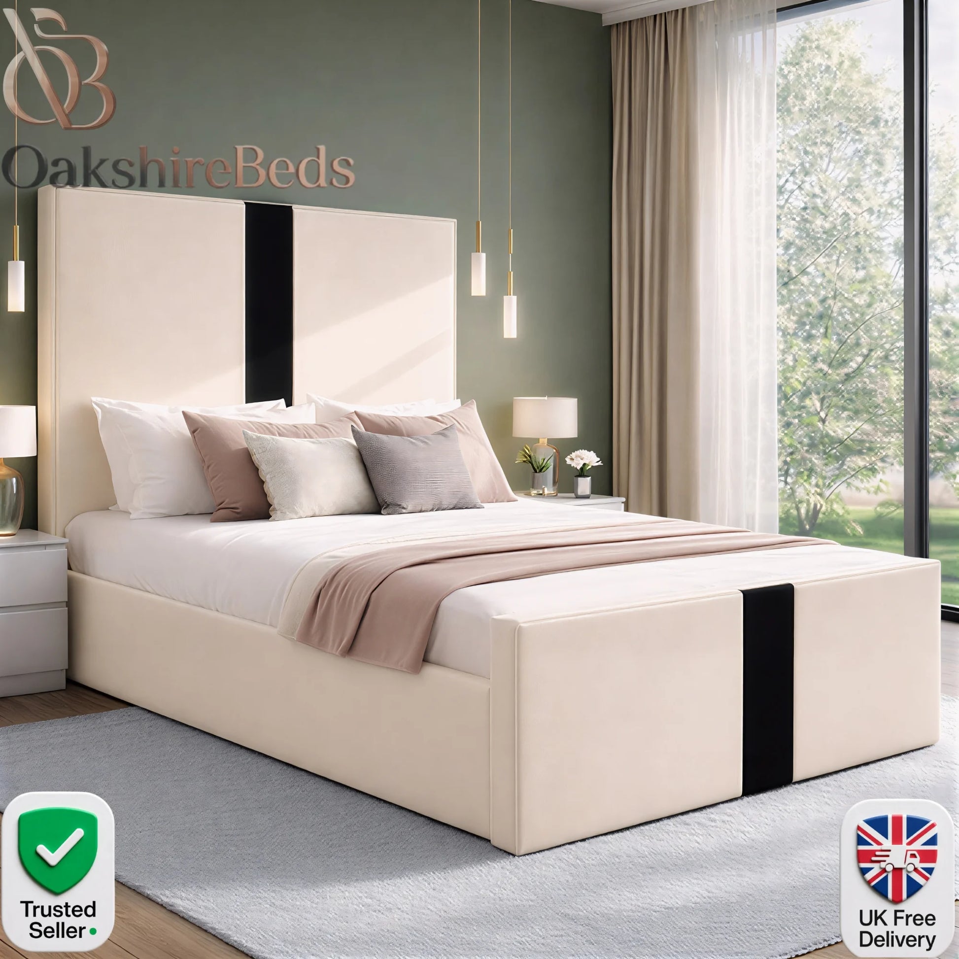 Astoria Luxury Upholstered Bed Frame with Storage Options | OakshireBeds UK