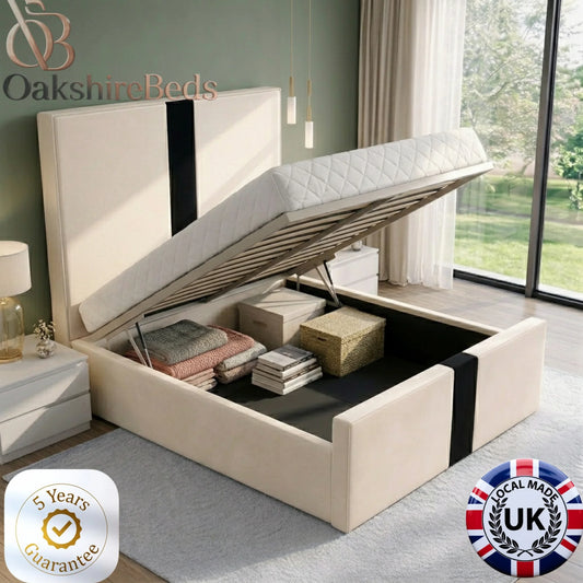 Astoria Luxury Upholstered Bed Frame with Storage Options | OakshireBeds UK