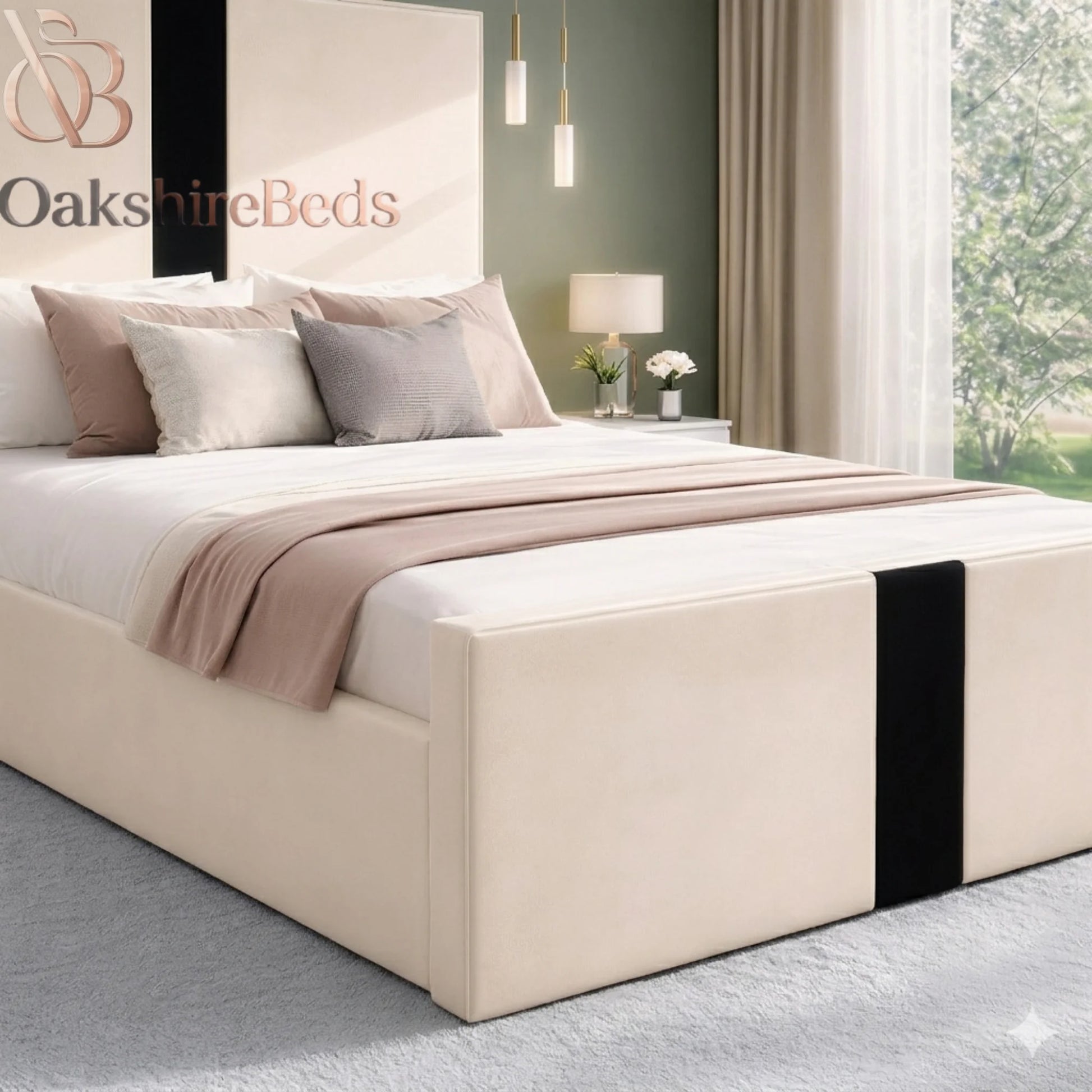Astoria Luxury Upholstered Bed Frame with Storage Options | OakshireBeds UK