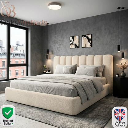 Aurelia Curve Bed – Luxury Upholstered Ottoman Storage Bed