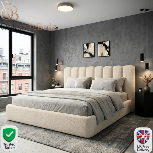 Aurelia Curve Bed – Luxury Upholstered Ottoman Storage Bed
