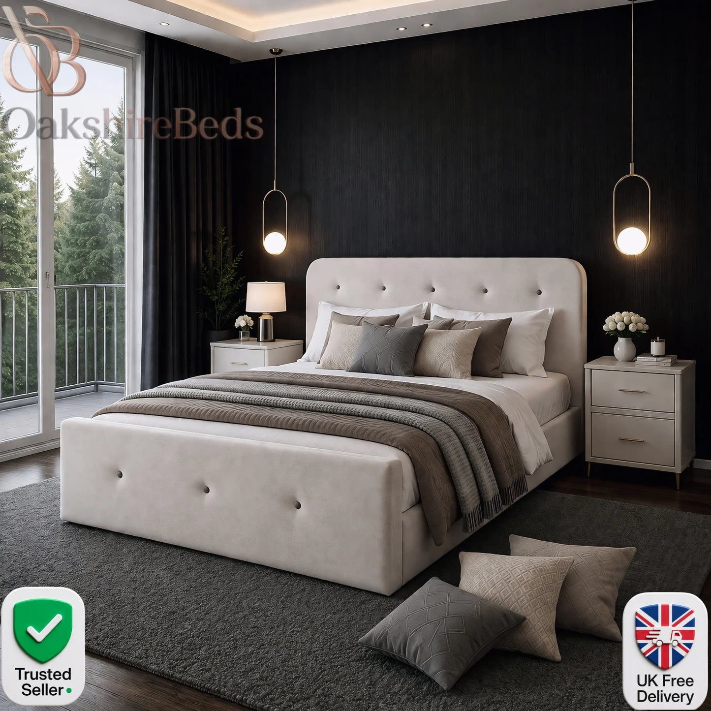 Bexley Bed UK | Luxury Upholstered Storage Bed | OakshireBeds