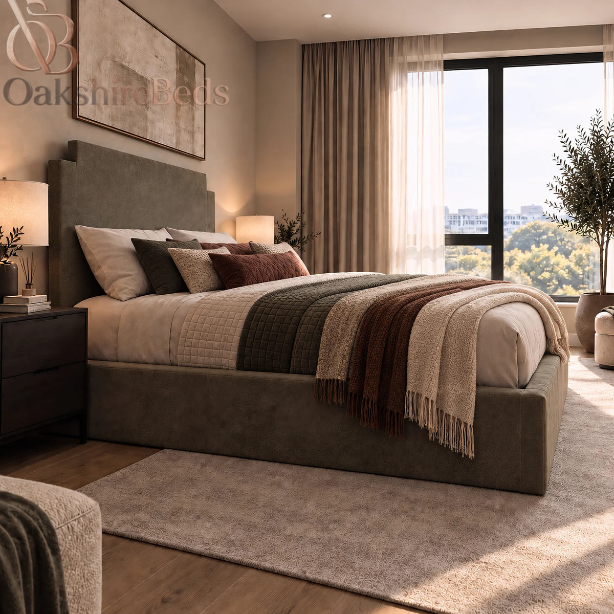 Cole Bed | Luxury Upholstered Ottoman Storage Bed UK | OakshireBeds