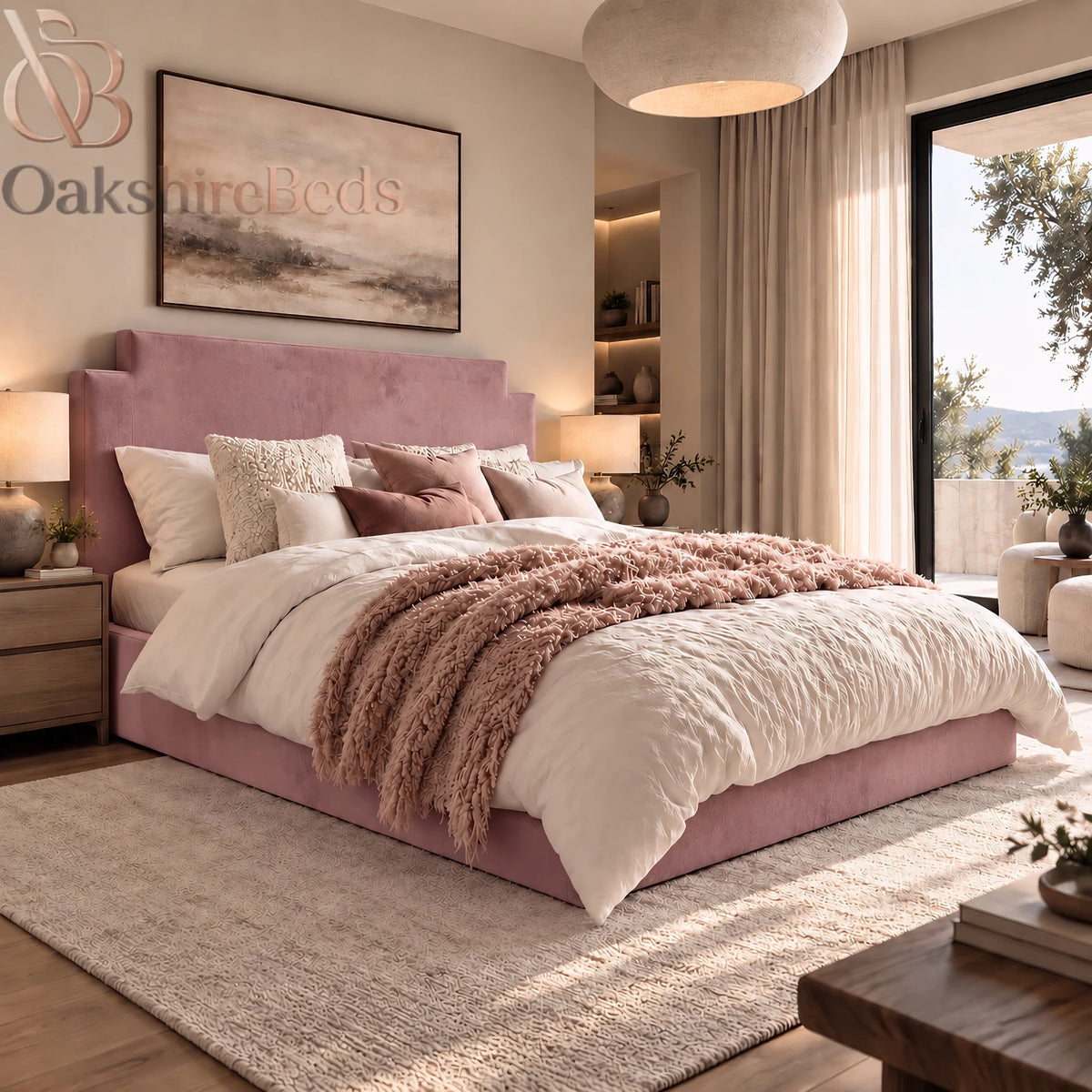 Cole Bed | Luxury Upholstered Ottoman Storage Bed UK | OakshireBeds