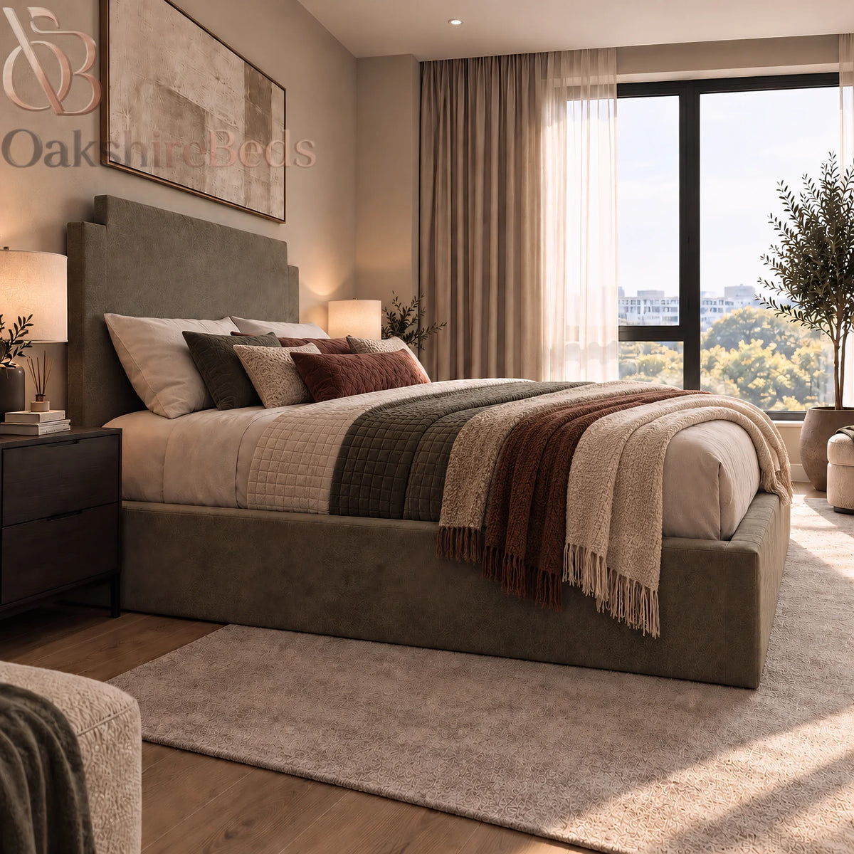 Cole Bed | Luxury Upholstered Ottoman Storage Bed UK | OakshireBeds