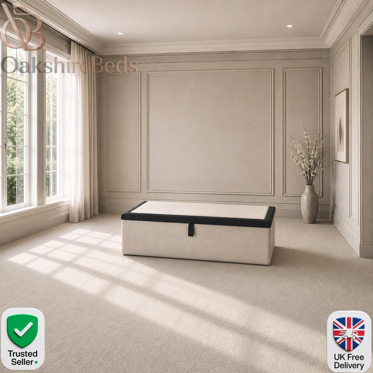 Daylan Blanket Box – Contemporary Upholstered Bedroom Storage