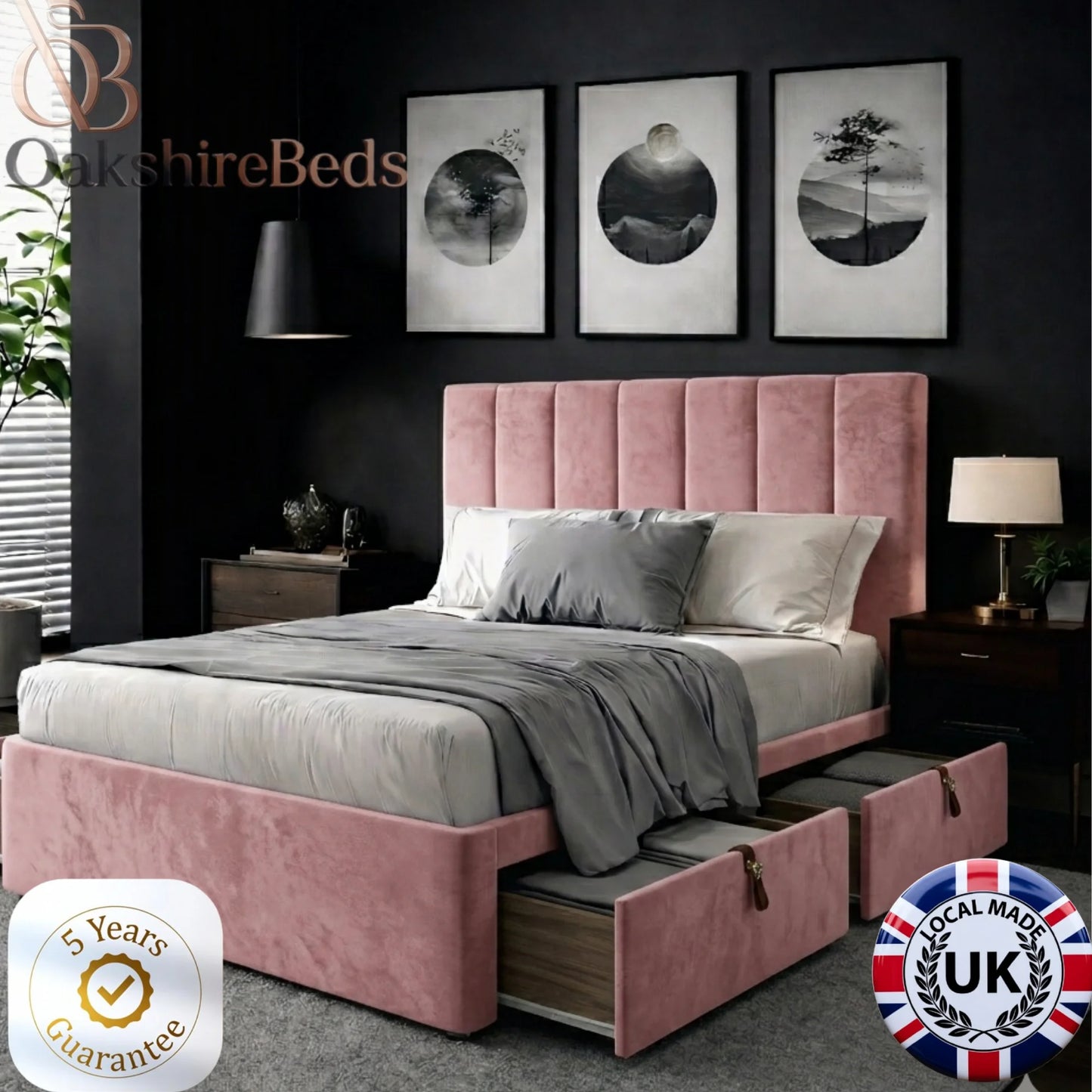 Drawer Storage Bed UK | Luna Bed by OakshireBeds