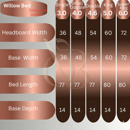Drawer Storage Bed UK | Willow Bed with Headboard