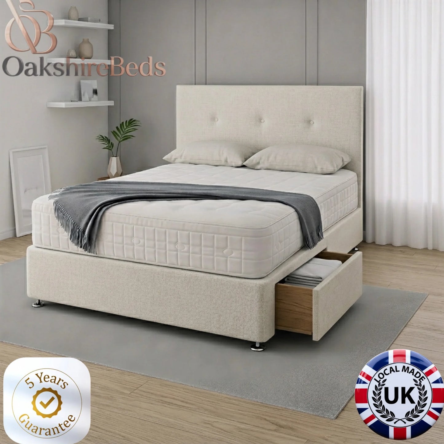 Drawer Storage Bed UK | Willow Bed with Headboard