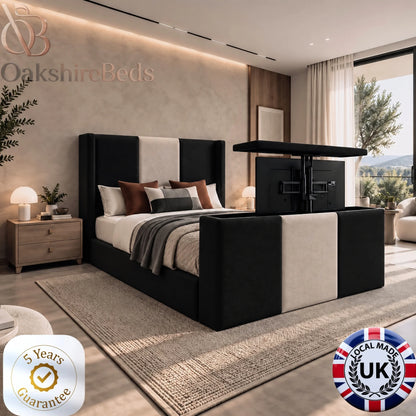 Dualis TV Wing Luxury Dual Design Bed UK | OakshireBeds
