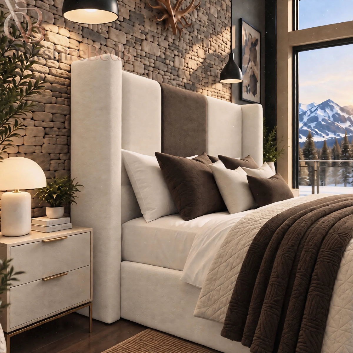 Dualis TV Wing Luxury Dual Design Bed UK | OakshireBeds