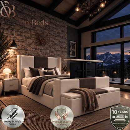 Dualis TV Wing Luxury Dual Design Bed UK | OakshireBeds
