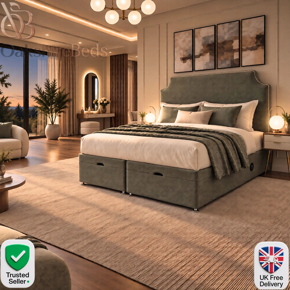 Genny PowerLift Electric Divan Ottoman Bed