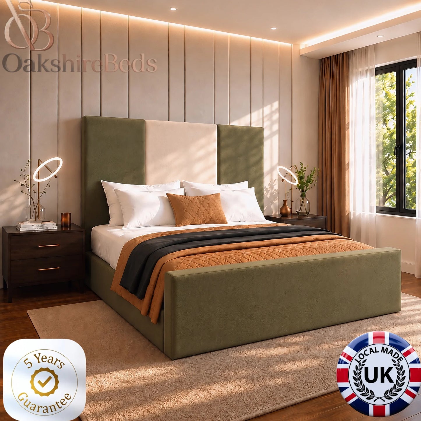 Grove Panel Bed UK | Luxury Upholstered Storage Bed | OakshireBeds