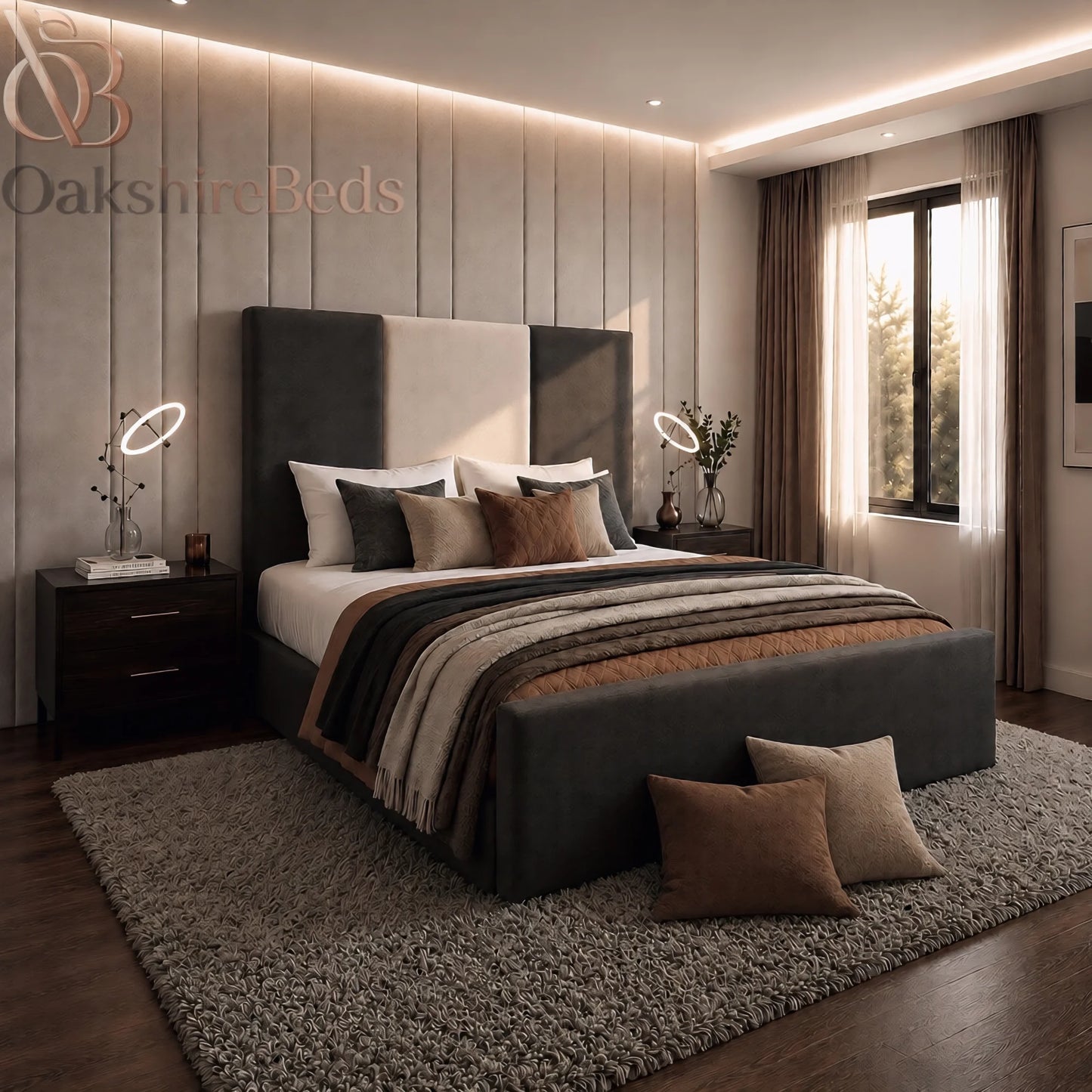 Grove Panel Bed UK | Luxury Upholstered Storage Bed | OakshireBeds