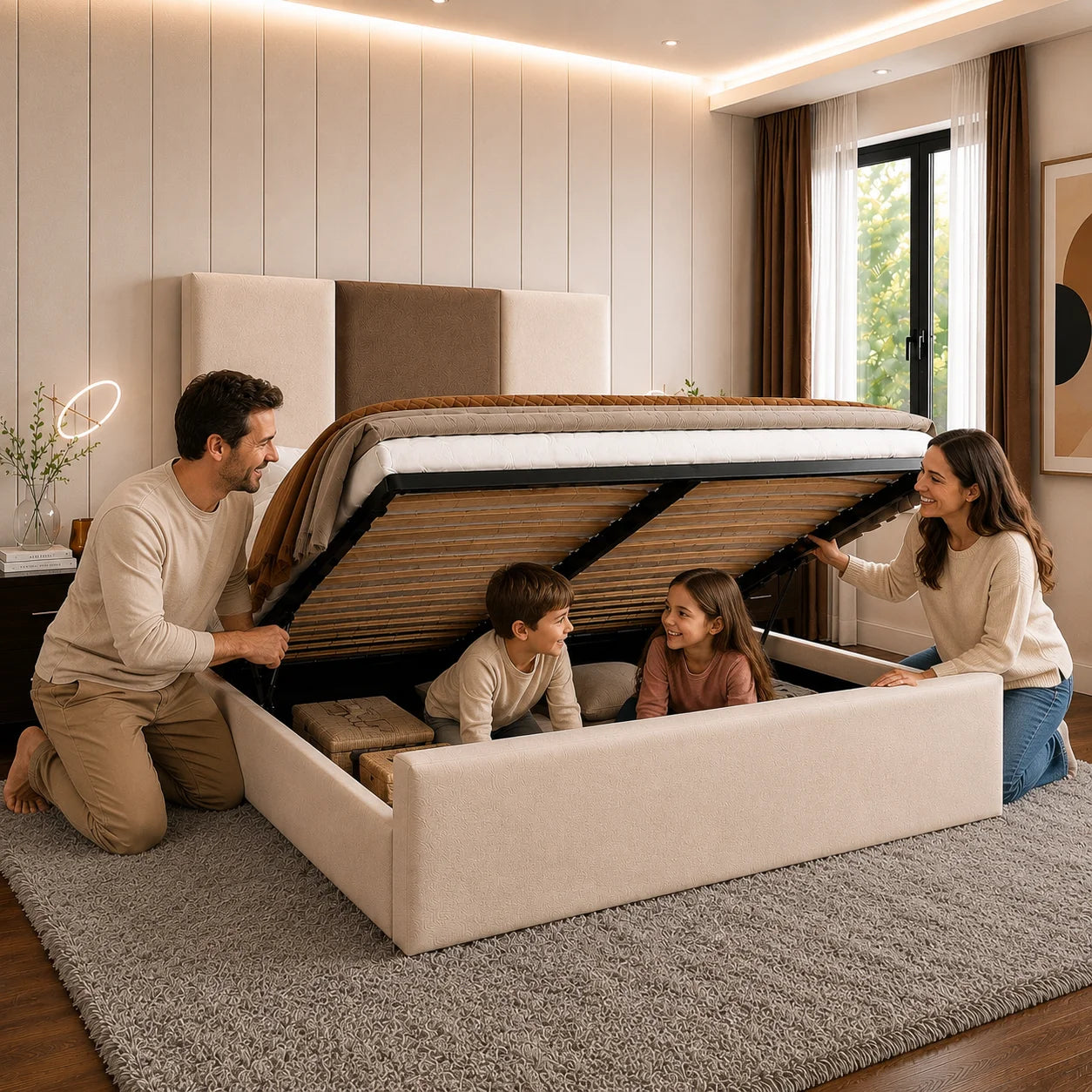 Grove Panel Bed UK | Luxury Upholstered Storage Bed | OakshireBeds