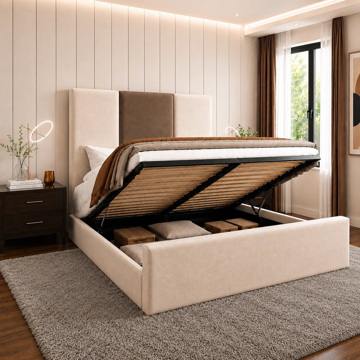 Grove Panel Bed UK | Luxury Upholstered Storage Bed | OakshireBeds