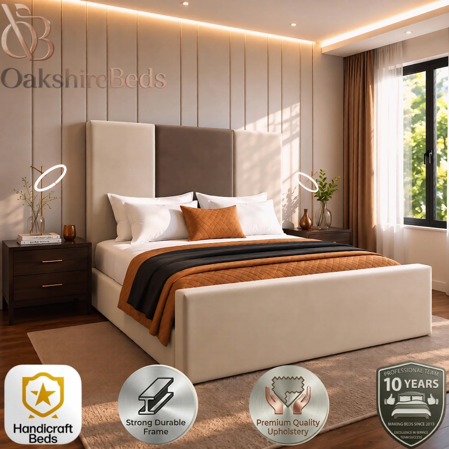 Grove Panel Bed UK | Luxury Upholstered Storage Bed | OakshireBeds