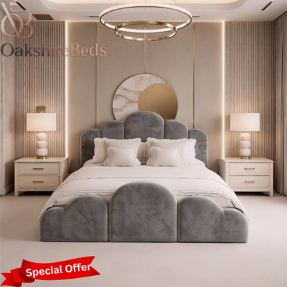 HaloCurveBedUK_LuxuryCurvedUpholsteredBedFrameOakshireBeds