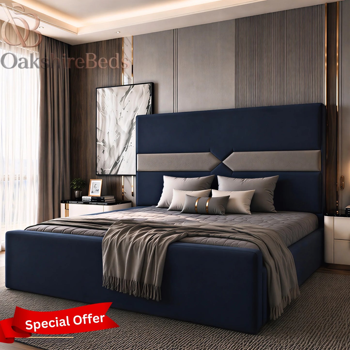 Horizon Bed UK | Luxury Plush Velvet Storage Bed | OakshireBeds