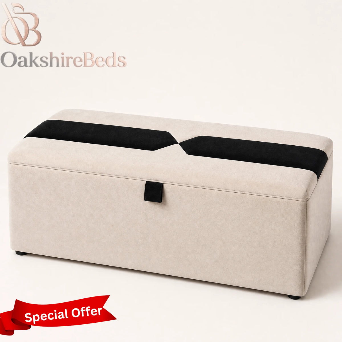 Horizon blanket box shown in Crushed Velvet upholstery