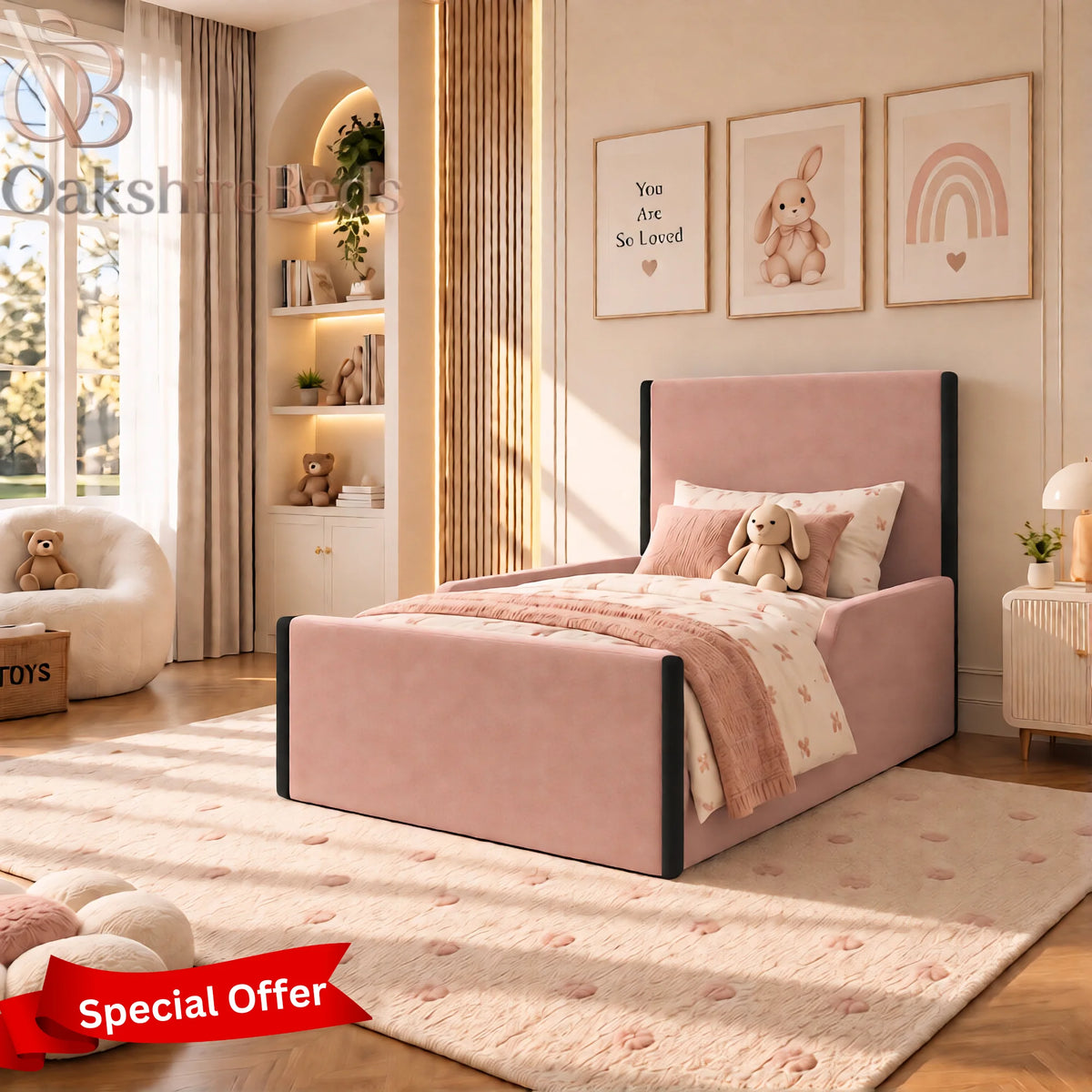 Hugo Kids Bed | Luxury Upholstered Children's Bed UK