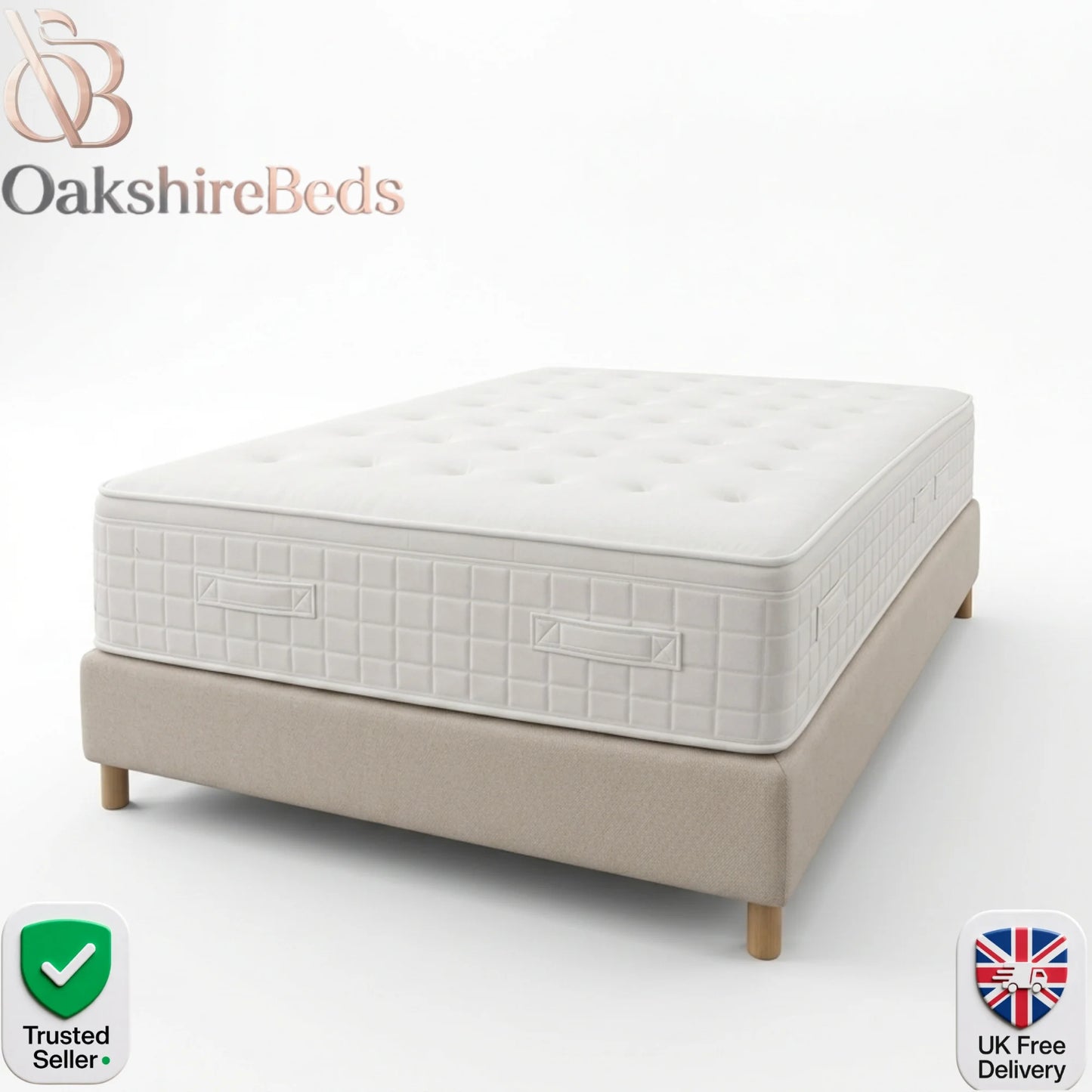 Hybrid Deluxe 4000 Pocket Pillow Top Mattress UK – Luxury Memory Foam Support | OakshireBeds