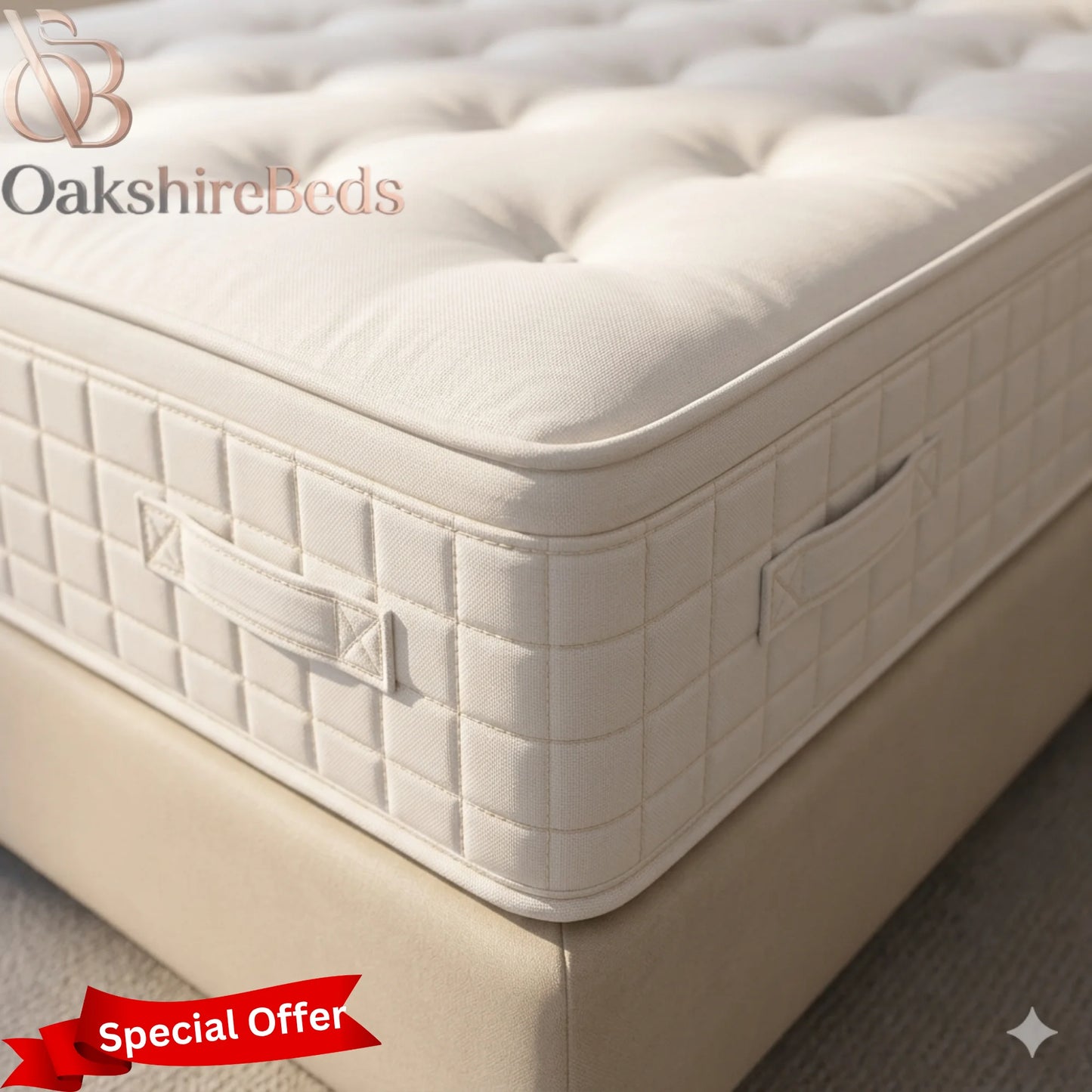 Hybrid Deluxe 4000 Pocket Pillow Top Mattress UK – Luxury Memory Foam Support | OakshireBeds