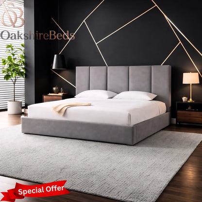 title Kyron Bed  Luxury Upholstered Bed Frame with Storage Options | OakshireBeds UK