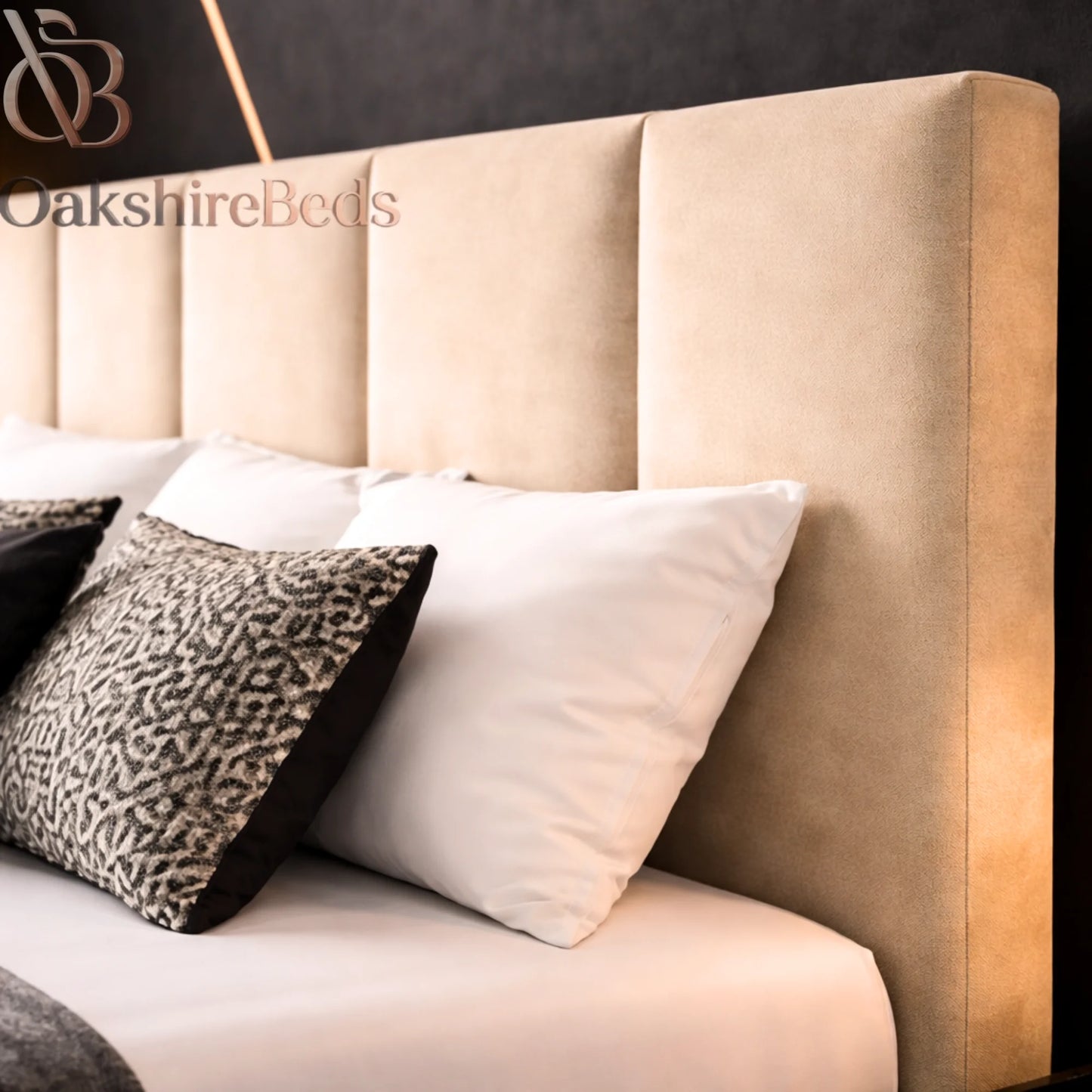 Kyron Bed  Luxury Upholstered Bed Frame with Storage Options | OakshireBeds UK