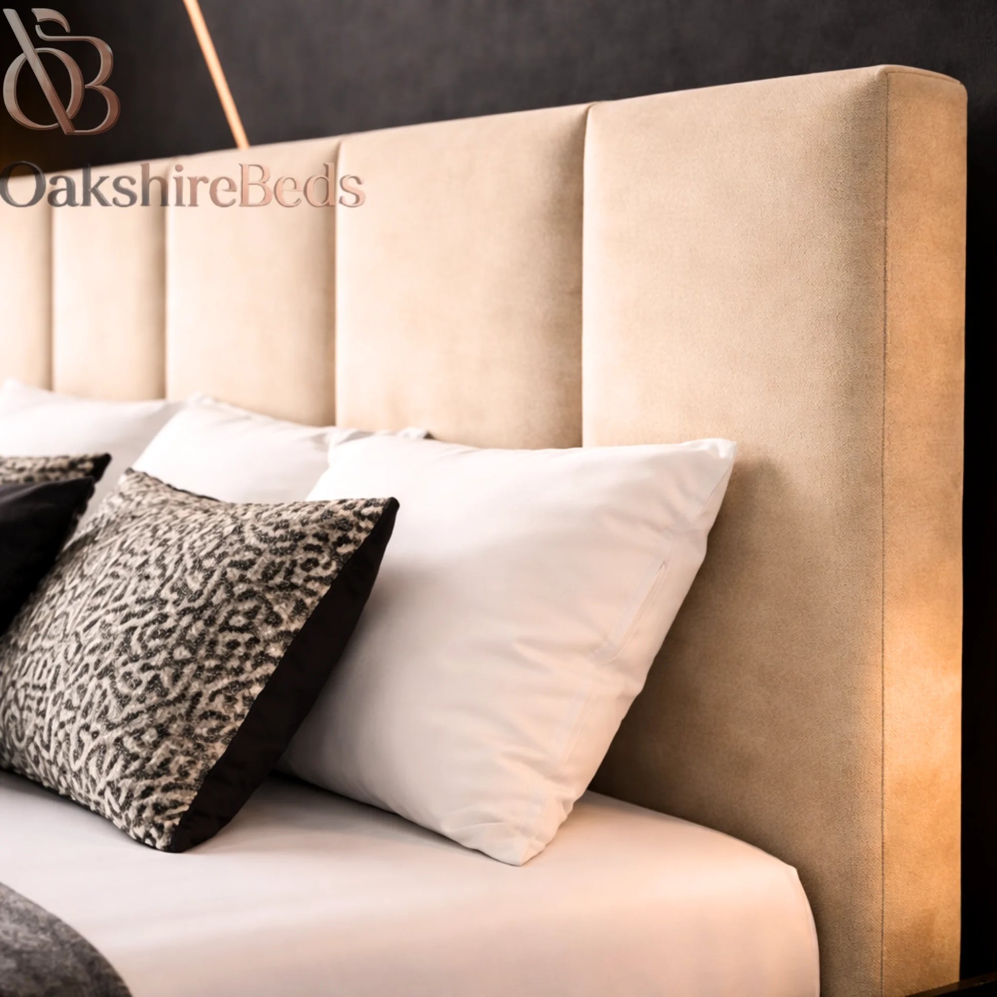 Kyron Bed  Luxury Upholstered Bed Frame with Storage Options | OakshireBeds UK