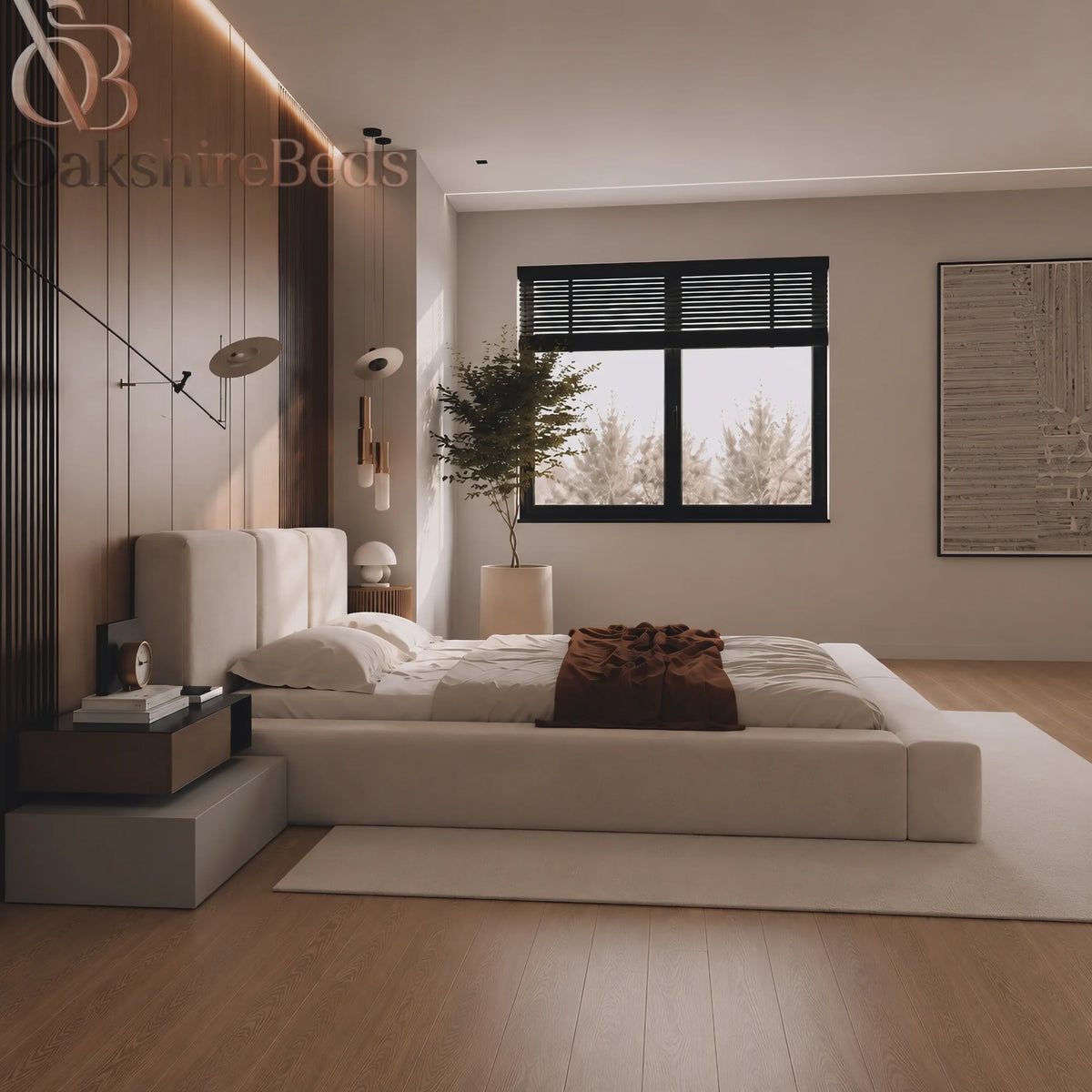 Lennox Bed UK | Luxury Ottoman Storage Bed with Fixed 40" Headboard | OakshireBeds