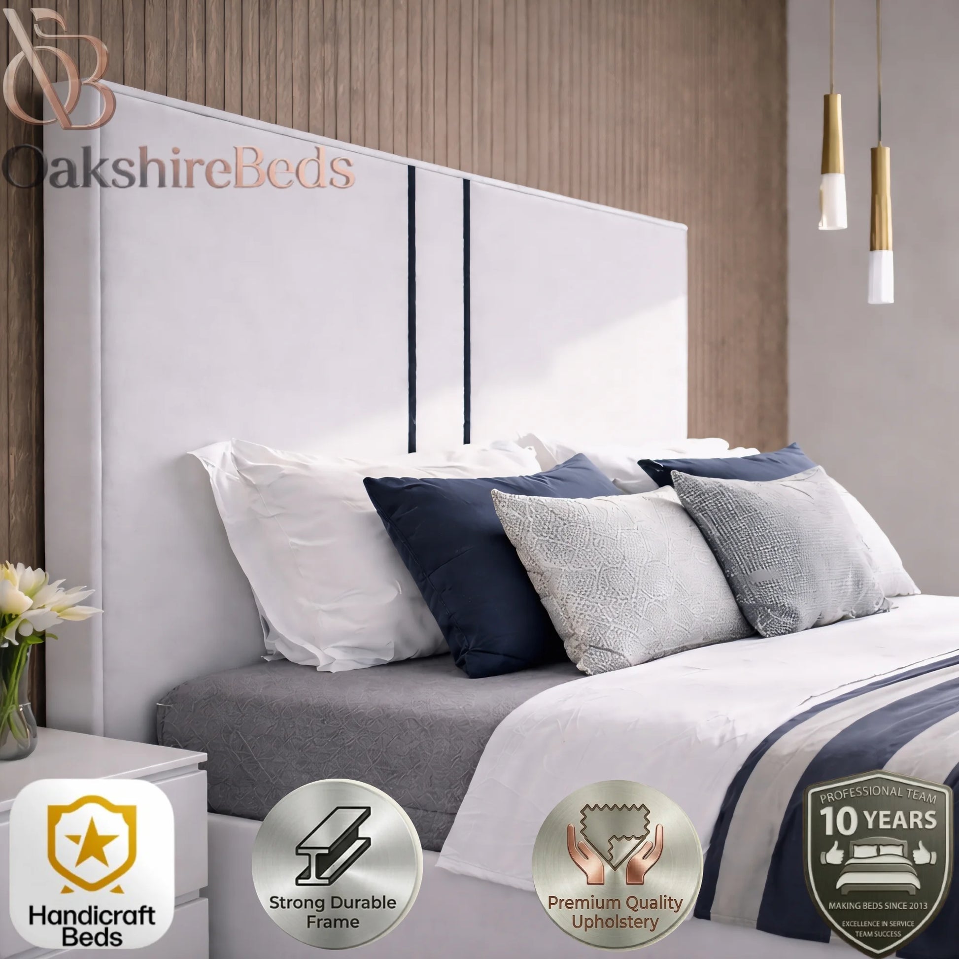 Lior Luxury Upholstered Bed Frame with Storage Options | OakshireBeds UK
