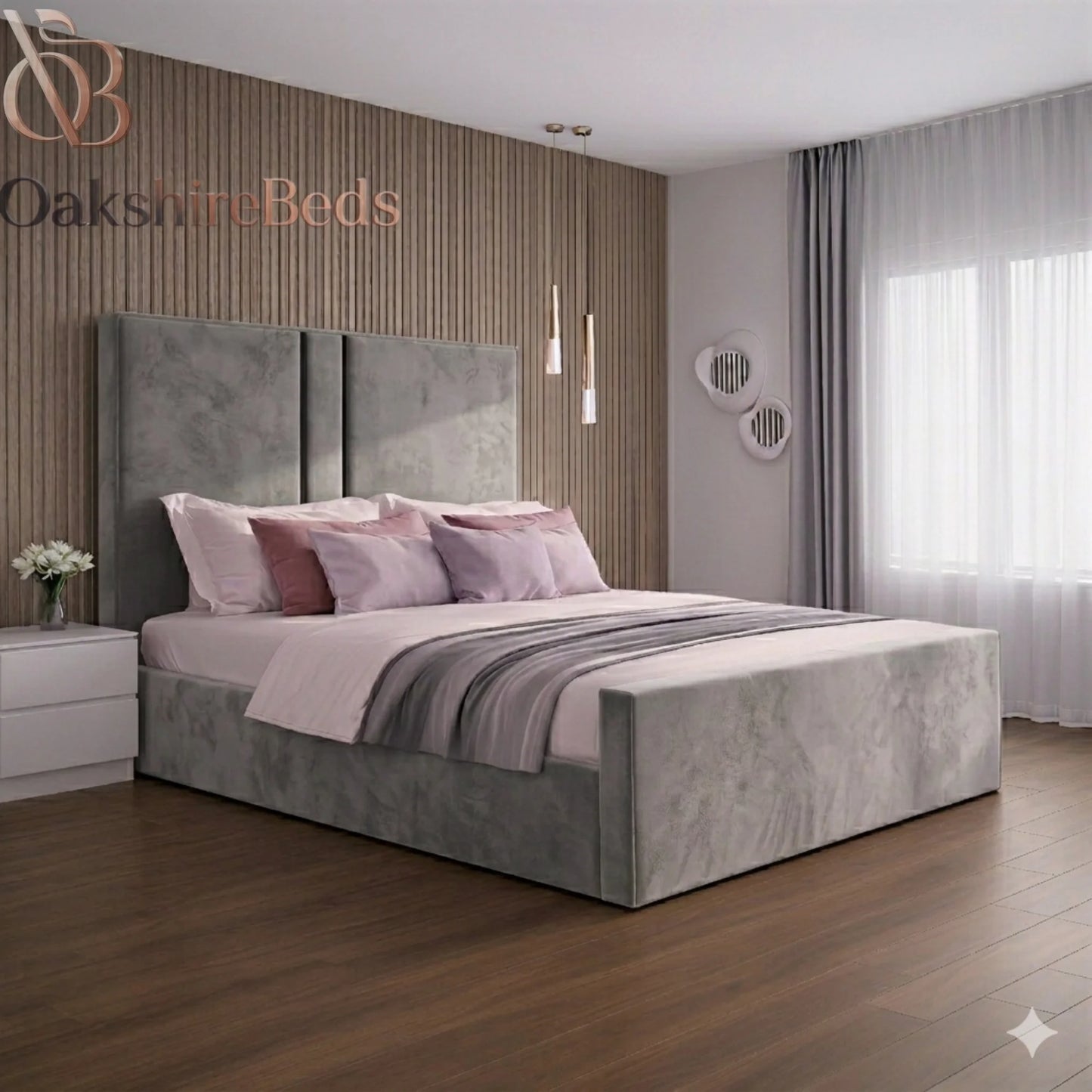 Lior Luxury Upholstered Bed Frame with Storage Options | OakshireBeds UK