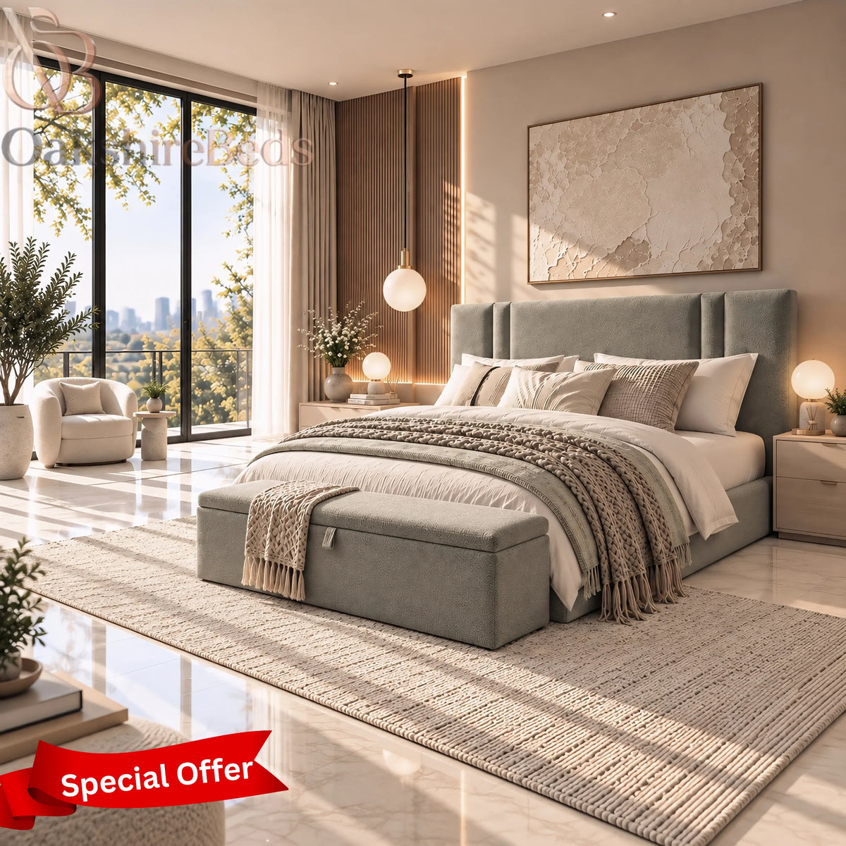 Lova York Storage Bed | Upholstered Bed | OakshireBeds