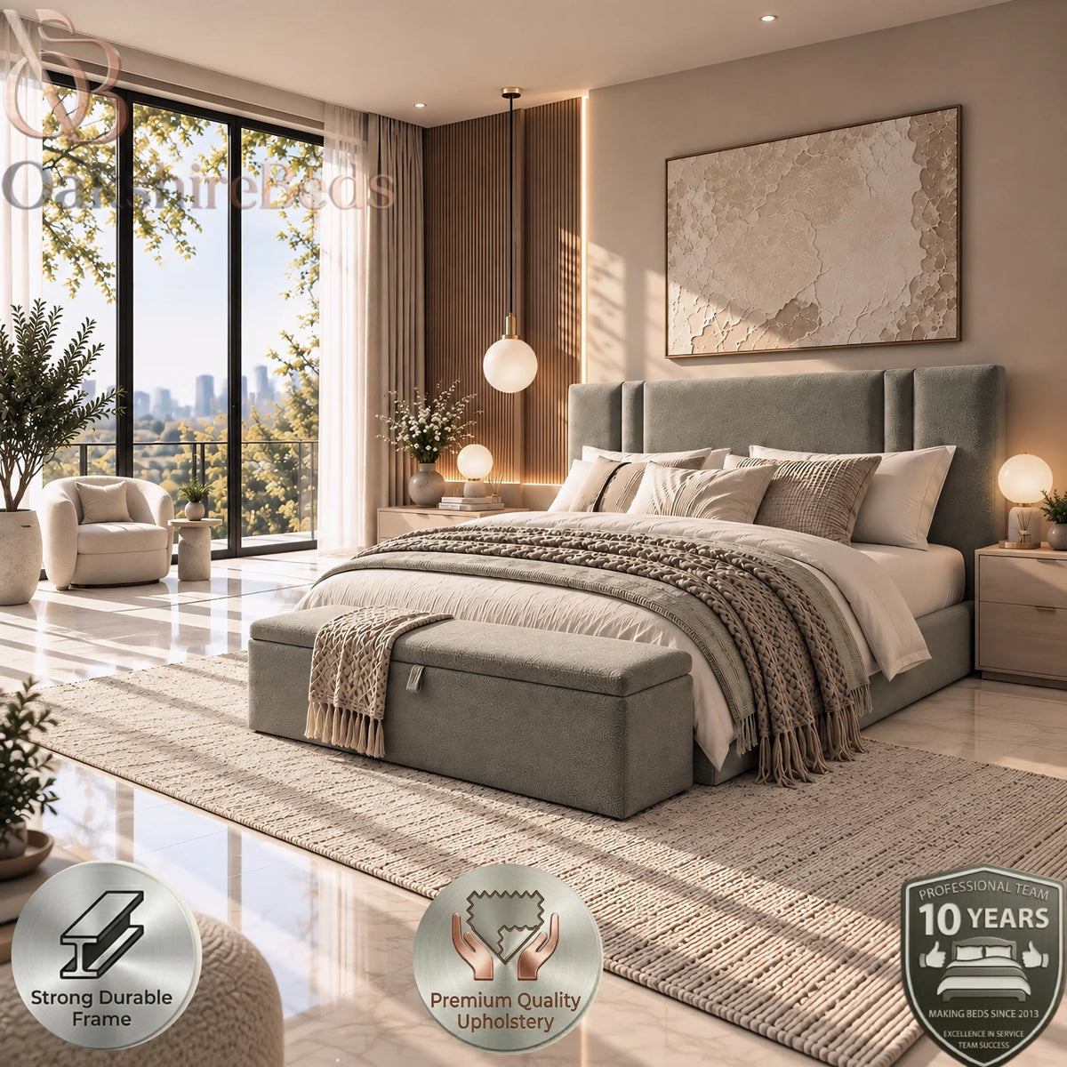 Lova York Storage Bed | Upholstered Bed | OakshireBeds