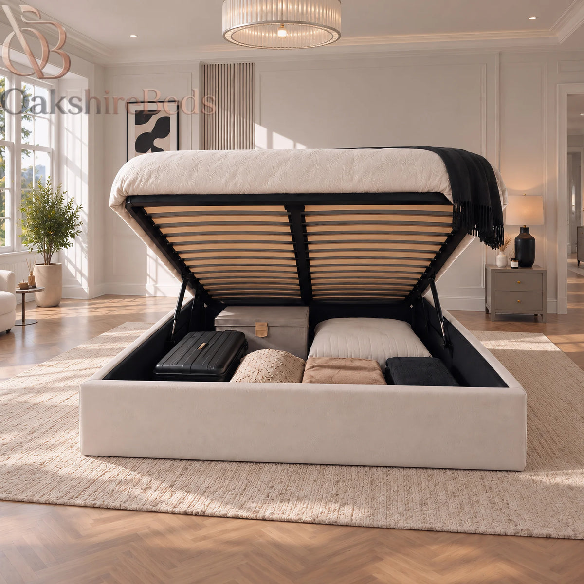 Luma Lift Bed ottoman storage upholstered bed UK
2