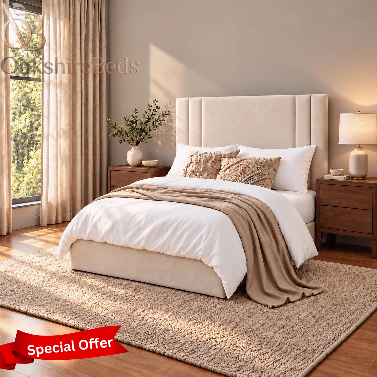 Lusk Floor-Standing Headboard | OakshireBeds
