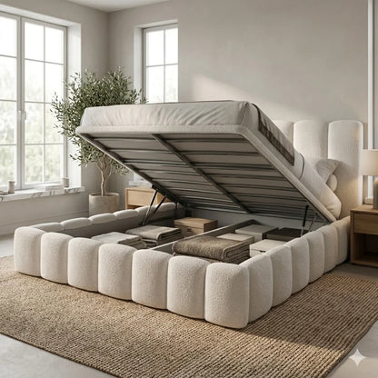 Luxury Ottoman Storage Velano Bed UK  Upholstered Storage Bed storage